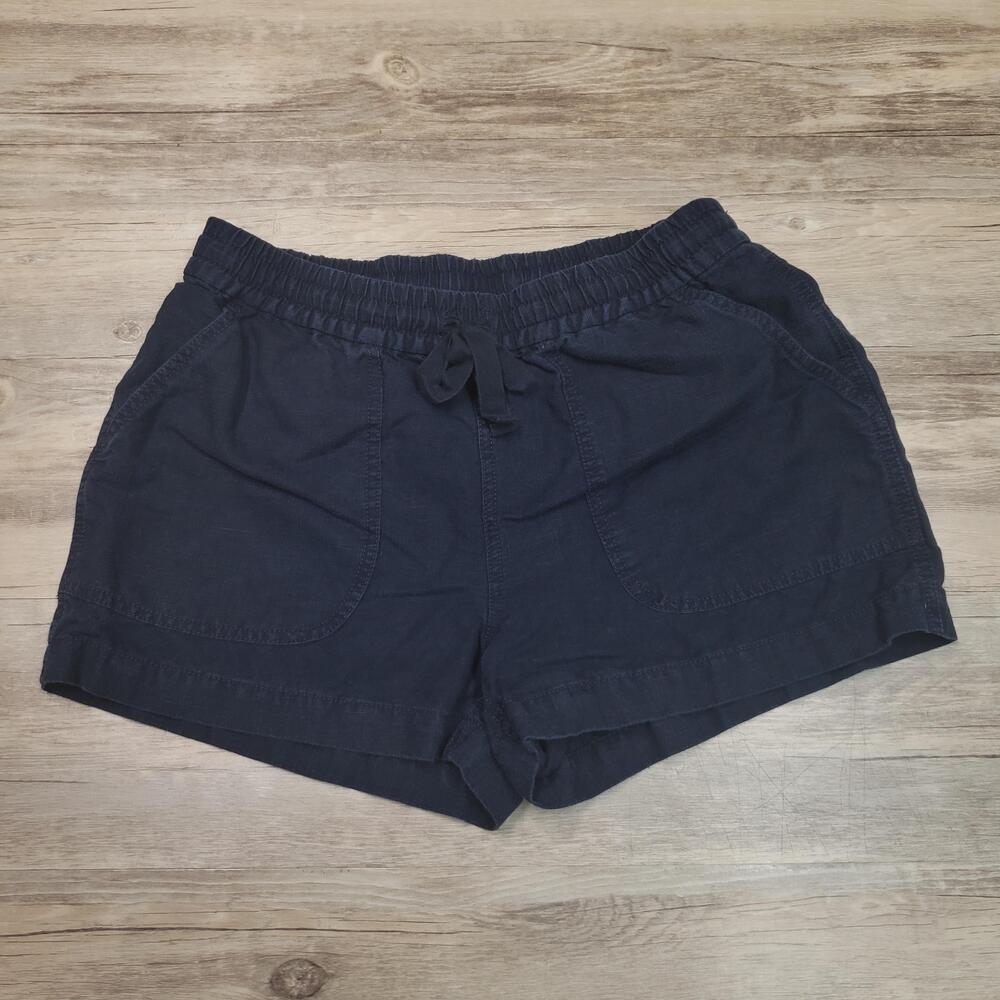 J.Crew Shorts Womens XS Blue Linen Lyocell Chino Drawstring Elastic J2325